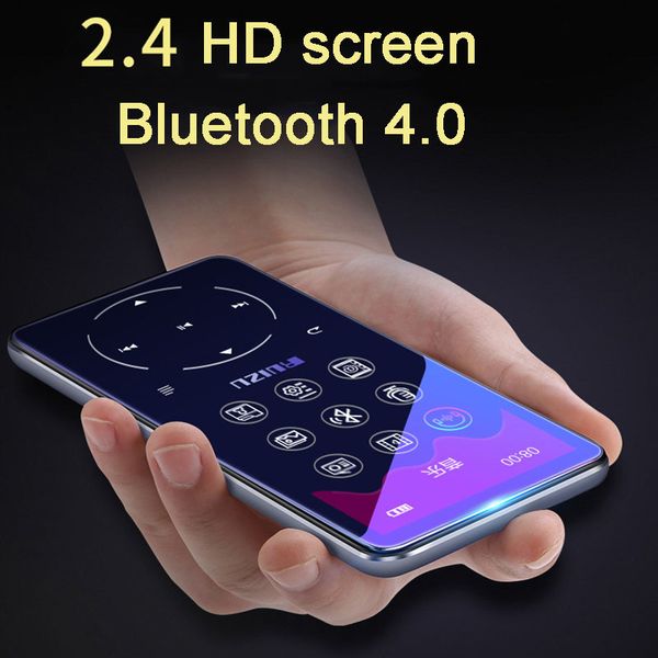 

new metal ruizu d16 portable bluetooth mp3 player 2.4 inch screen 8gb/16gb hifi music player support fm,recording,e-book,video