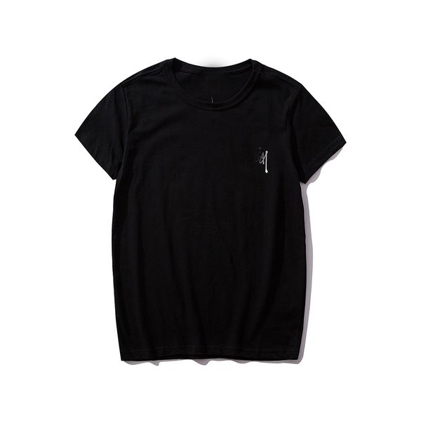 

trend designer t-shirt black and white 100% cotton high-quality t-shirt tide brand letter printing couple models s-xxl, White;black