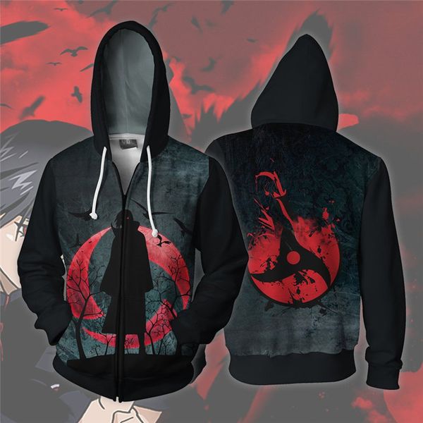 

аниме акацуки толстовка с капюшоном 3d печати мужчин hoodies мужских толстовок streetwear hoody пальто мужского балахон, Black