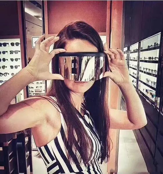 

designer fashion sunglasses new large mask mirror sunscreen anti-peeping mask sports sunglasses for baseball cycling fishing superlight