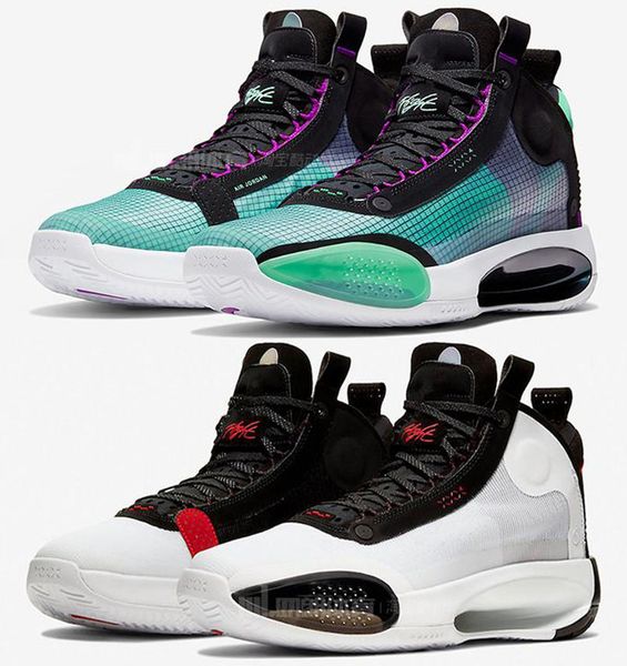 

2020 new men kids basketball shoes jumpman 34 34s xxxiv chaussures blue void bred eclipse mens trainers scarpe athletic sports sneakers, Black