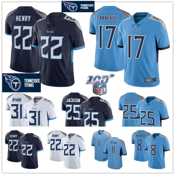 

tennessee mens 8 marcus mariota titan 31 kevin byard 22 derrick henry 25 adoree jackson vapor untouchable jerseys stitched s-3xl, Black;red