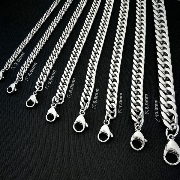 

prevent allergy all polishing stainless steel hip hop bracelet 1724cm b107 lobster buckle, Black