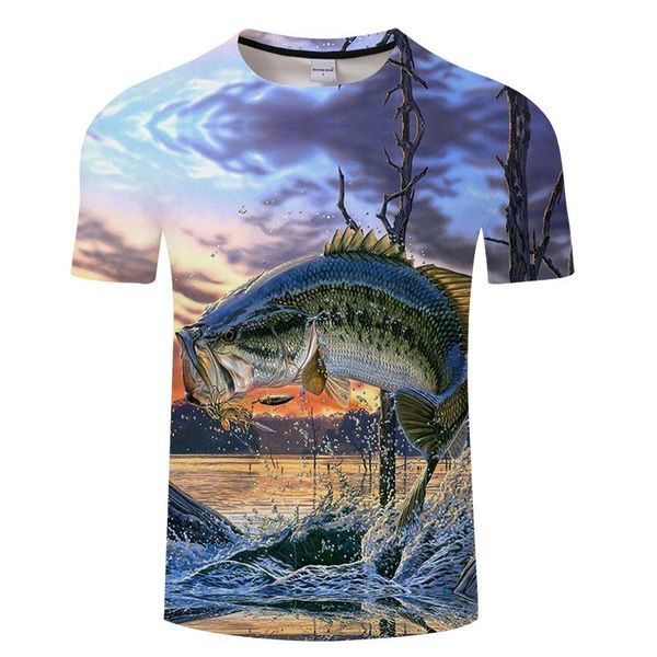 

2019 новые мужские повседневные 3d-печатные футболки, fun fish print мужские и женские футболки хип-хоп футболки harajuku asia s-6xl, White;black