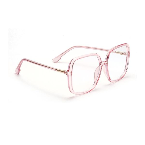 

blue light glasses frame computer glasses spectacles big square transparent female women's eyeglasses frame 2019 optical frames, Silver