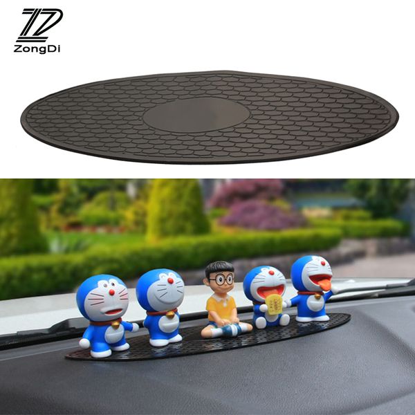 

zd 1x car dashboard silicone oval non-slip mat for corolla 3 6 cx-5 duster civic kia accessories