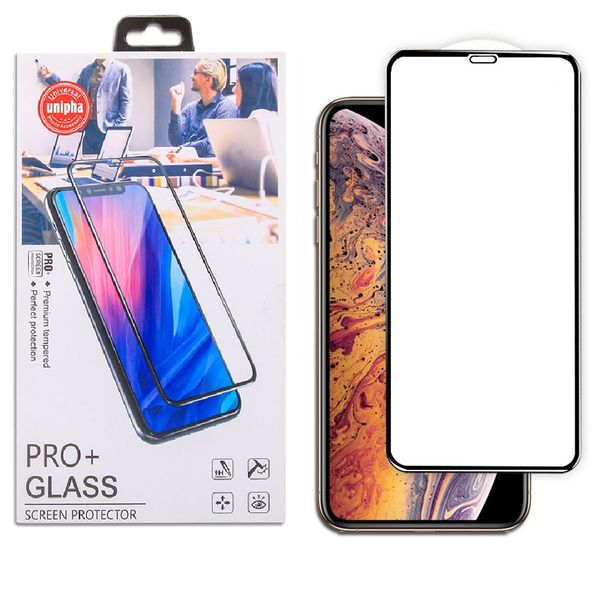 

6d full cover curved screen protector for iphone x xr xs max 9h hardness tempered glass for iphone 8 7 6s plus with retail package