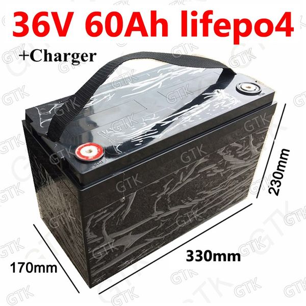 

GTK водонепроницаемый 36V 60AH Lifepo4 аккумулятор с BMS для 1500 Вт велосипед скутер Трицикл