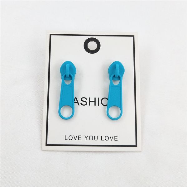 

earring 2020 winter trendy neon colors zippers minimalist minimalism earrings korean fashion chic women engagement party jewelry, Silver
