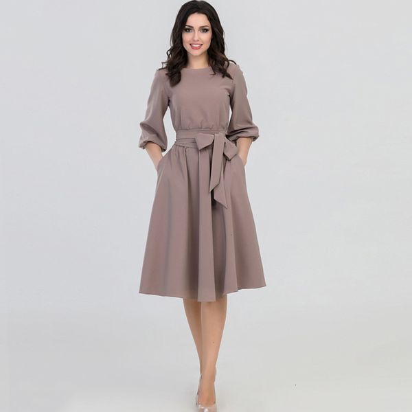 

летние платья женская одежда весна женщин осень vintage длинное платье цвета хаки плиссированные элегантный ремень офис платья платье 2019 д, Black;gray