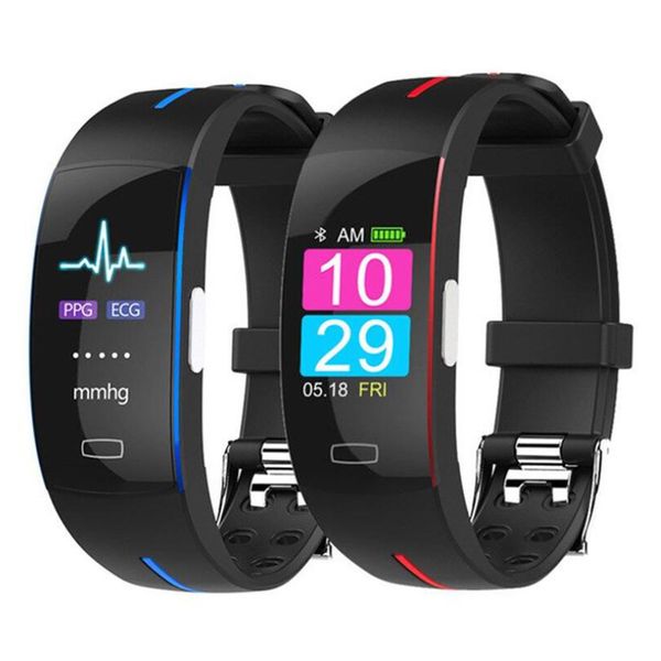 

p3 bluetooth smart watch blood pressure real-time heart rate monitoring ecg+ppg ecg ip67 waterproof sports smart bracelet
