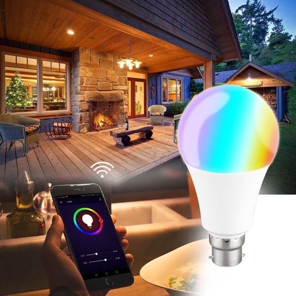 Lampadina notturna Lampada multifunzionale a risparmio energetico RGB + Bianco caldo WIFI LED Lampadina intelligente Controllo vocale Funziona con Alexa DH1183