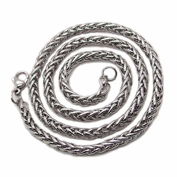 

fashion jewelry stainless steel necklaces for men women keel chain choker necklace 3mm 24inch, Silver