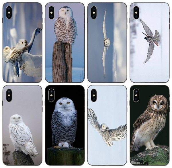

tongtrade] снежная сова чехол для iphone 11 pro x xs max 8 7 6s 6p 5s 5p galaxy a30s a40s a50s huawei y6 p30 p20 p10 redmi 5 plus мягкий че