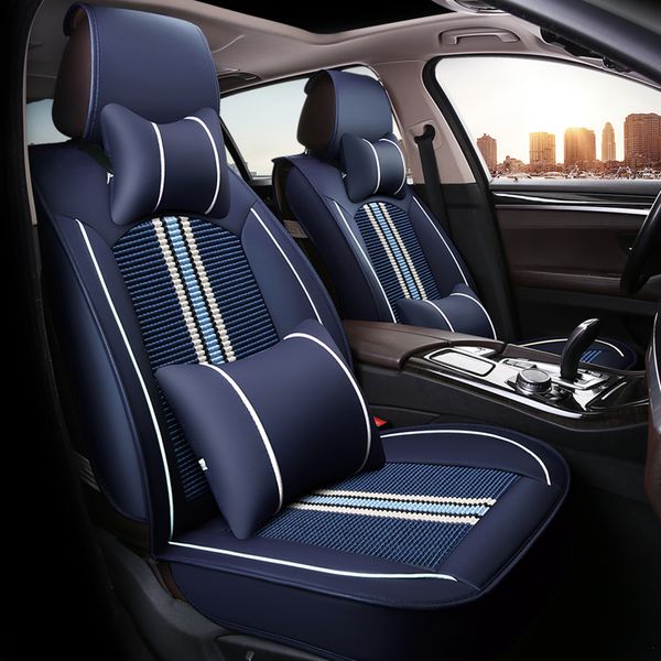 2019 New Luxury Pu Leather Auto Universal Car Seat Covers For Fit Most Car Seats Waterproof Auto Interiors Car Accessories Cheap Seat Covers For