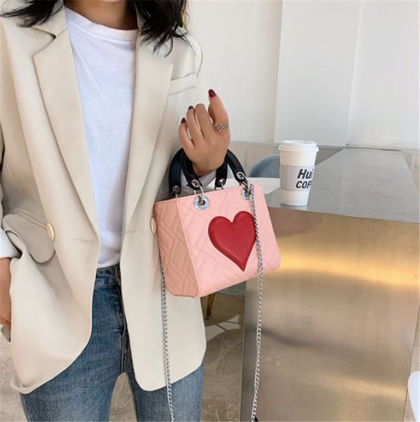 

luxury designer handbag hearts small square handbags shoulder bag textured ph-cfy20041426