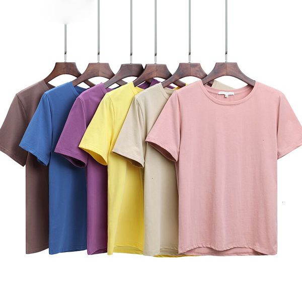 

womens clothing womens designer t shirts summer cotton women loose style tee shirt female short sleeve o neck t shirt women colors, White