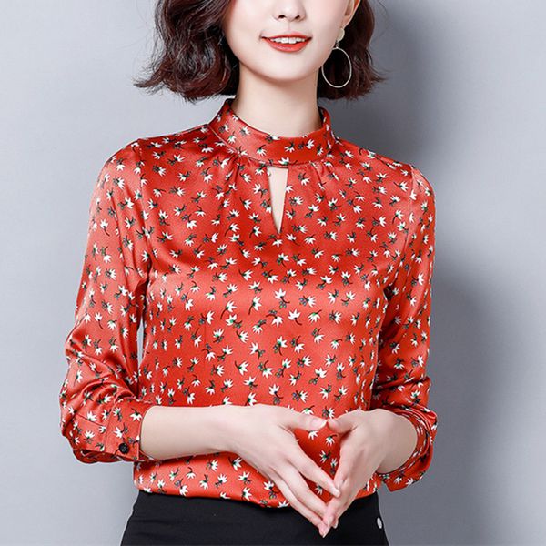 

womens and blouses spring women silk blouse new casual blusa feminina shirts femininas elegante plus size xxxl ladies, White