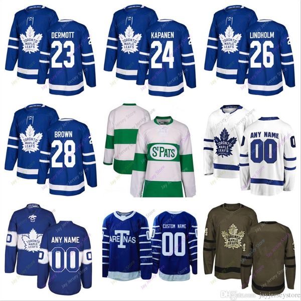 

Travis Dermott Kasperi Kapanen Par Lindholm Connor Brown Jersey 2019 Winter Classic Toronto Maple Leafs Home Away New Third Women Man Youth