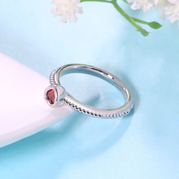 

korean style simple zircon ring korean fashion heartshaped ruby ring temperament womens hand ornament a hair substitute, Golden;silver