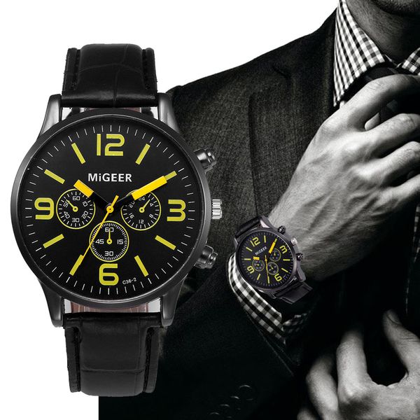 

men wrist watch fashion simple retro design leather band analog alloy quartz zegarki meskie montre homme 2019 luxe de marque, Slivery;brown