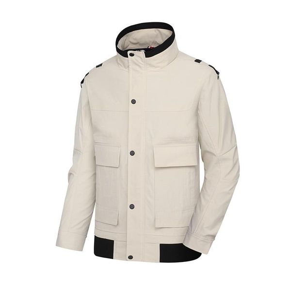 

embroidery jackets designer stand collar long sleeve coats fashion male casual streetwear clothing spring mens patchwork, Black;brown