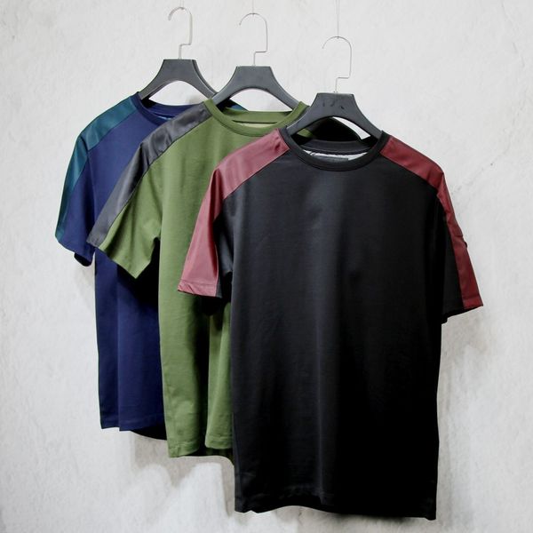 

20ss италия париж футболка tee мода письмо печатных дышащая футболка повседневная свободные твердые футболки мужчины женщины с коротким рука, Black