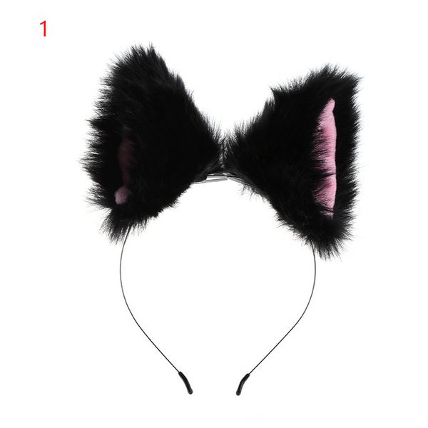 

Fur Ear Pattern Hair Hoop Cat Bell Clips For Women Night Party Club Bar Wearing Decorate Headband Fox Ear Removable Hairpin, Multi-color