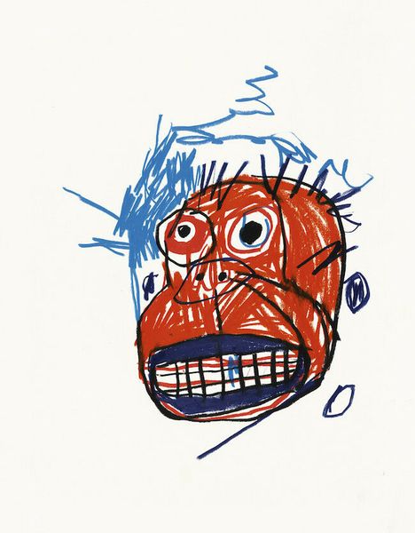 

jean michel basquiat graffiti art read head home decor handpainted &hd print oil painting on canvas wall art canvas pictures 200226