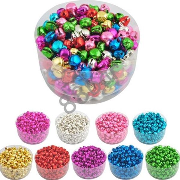 

100pcs jingle bells aluminum loose beads small for festival party decoration/christmas tree decoration/diy crafts accessories