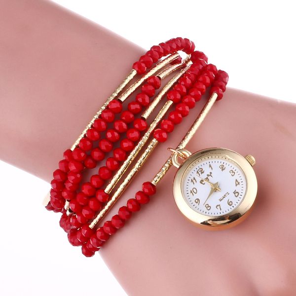 

women's watch metal bracelet new fashion wrap around bracelet watch synthetic acrylic chain 11.22, Slivery;brown