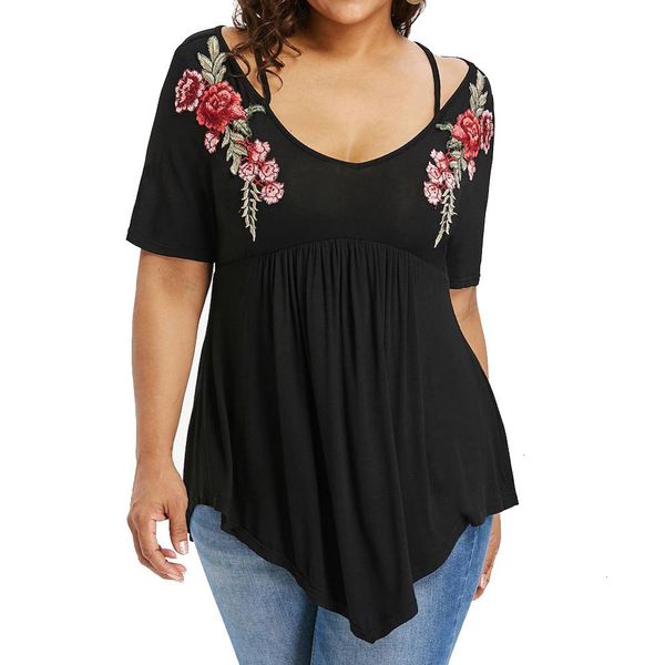 

women blouse woman summer blouse women ladies plus size casual solid applique short sleeve blouse pullover blusas py, White