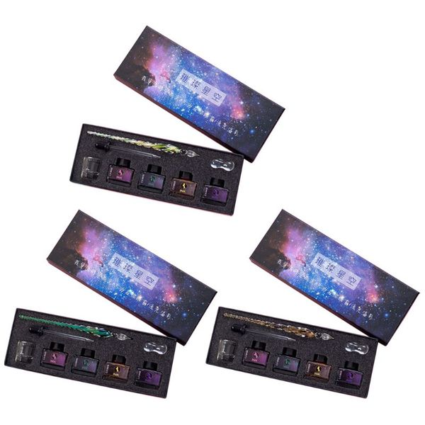 

starry sky glass dip pen set calligraphy pen glass signature writing draw