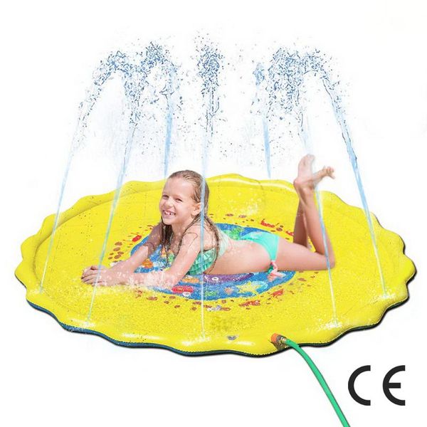 

sprinkler for kids pad play mat 60" baby wading pool for toddlers summer outdoor water toys kids sprinkler pool children