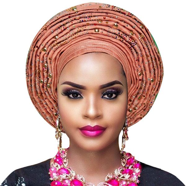 

nigerian aso oke headtie african head wraps gele headtie already made