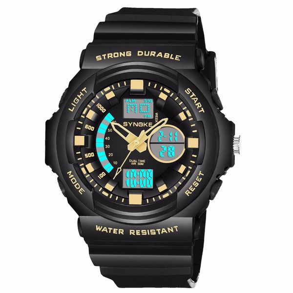 

2018 new brand fashion watch men g style waterproof sports watches luxury analog digital sports clock watches men, Slivery;brown