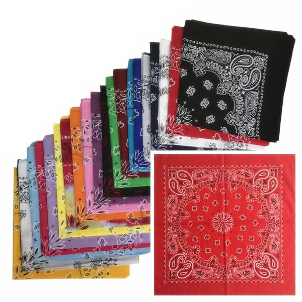 Estilo Básico Clássico Hip Hop Multifuncional Cabeça Bandana Impressão Quadrado Lenço Remessa Express livre para atacado e varejo