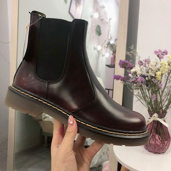

europe and the united states outdoor martin boots female british wind 2019 new autumn fashion style rough with street beat locomotive boots, Black