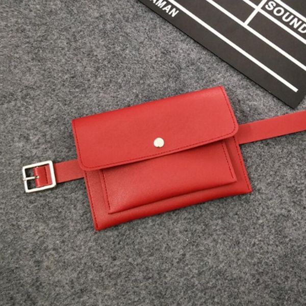 

мода женщины сумка pu кожа талия обновление femal пояс мешок телефон мешок сумка hotsale женщины талия packs (красная