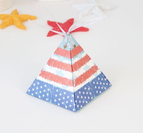 

creative star triangle pyramid shape candy boxes for wedding birthday social gathering 50pcs gift box easy to assemble lfb943