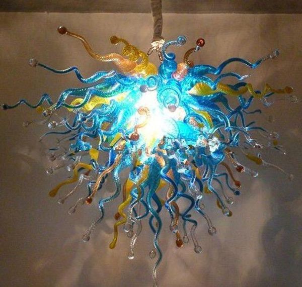 

murano glass chandelier light lustre blue led crystal chandelier for living room office lighting large