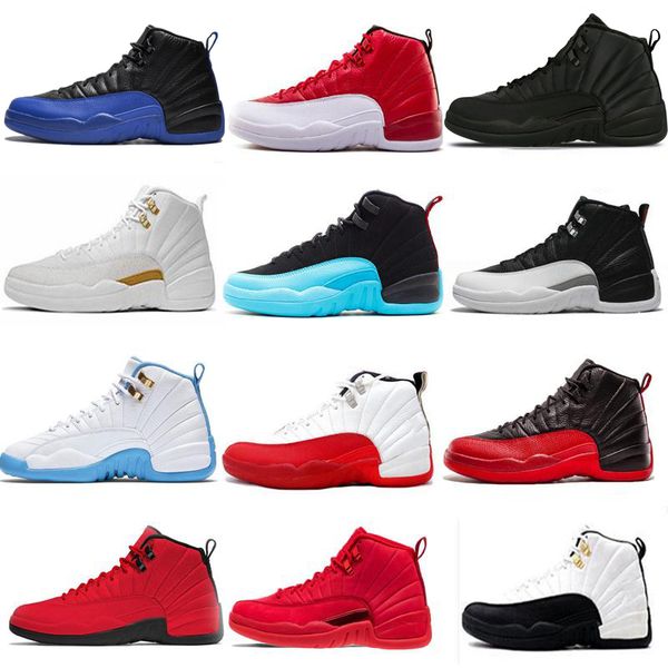 

12s 12 basketball shoes winterized wntr gym red michigan bordeaux white black flu game royal reverse taxi sports sneaker trainers