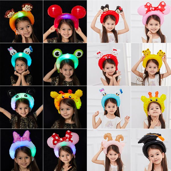 

led coloured lights head hoop balloon luminescence hair band balloons fashion popular headband new pattern sell well 0 93hg