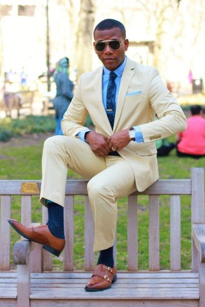 

бежевый пляжный мужской костюм slim fit смокинг 2 шт последние модели пальто брюки повседневные костюмы жених выпускной блейзер terno mascul, White;black