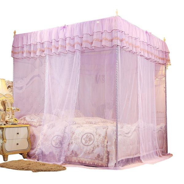 

zerodis luxury canopy netting four corner mosquito net post bed curtain mosquito net bedding for girl room