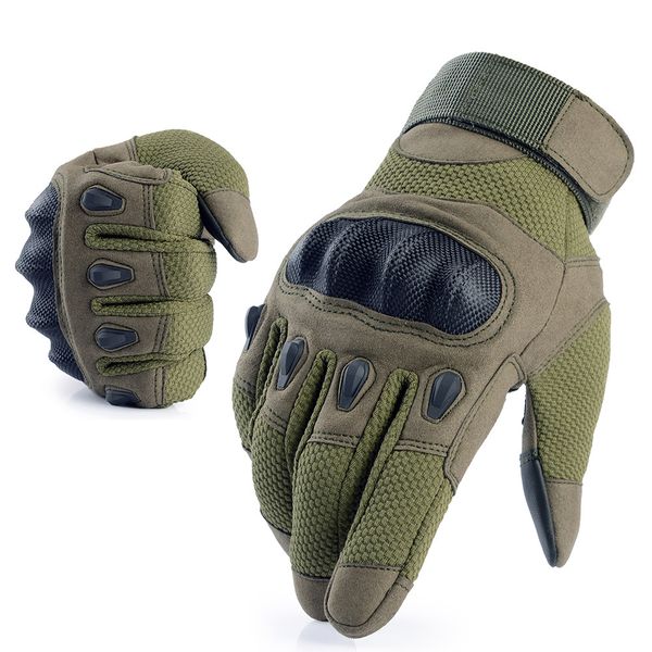 

touch screen motorcycle hard knuckle full finger gloves motocross moto protective gear motorbike racing biker men women gloves, Black