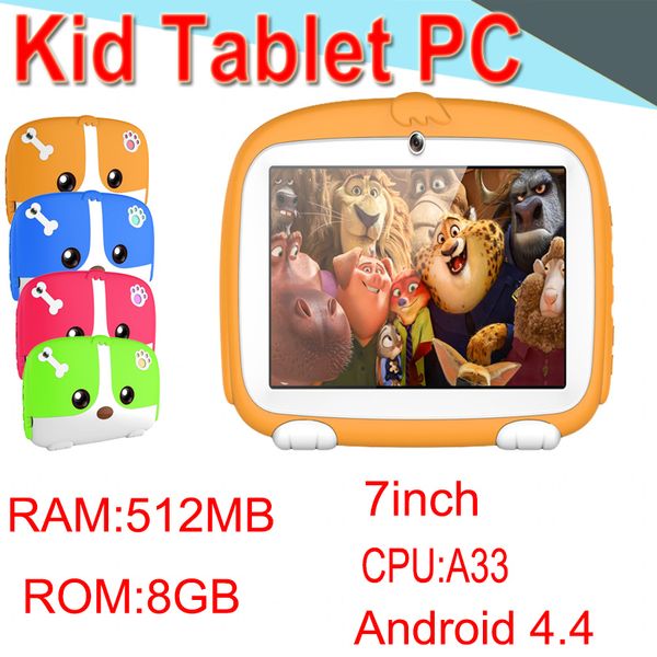 

hl kids band планшетный пк 7 "quad core детский планшет android4.4 512 мб 8 гб allwinner a33 google player wifi динамик защитная крышка xpb
