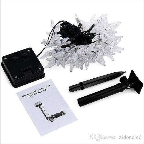 

морская форма солнечный свет светодиодные декоративные лампы строка для рождественский фестиваль праздник света строка с солнечной панелью