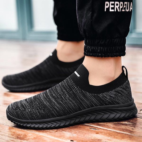 

over size summer knitted socks sneakers men sport shoes men sneakers for sports men's running shoes lightweight black a674