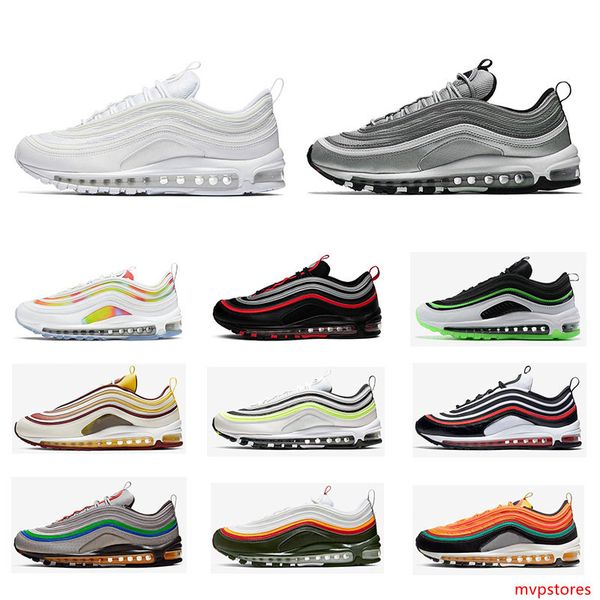 

new arrival 2020 running shoes for men women triple white black reflective bred run shoe silver bullet sport sneaker man trainer 36-45